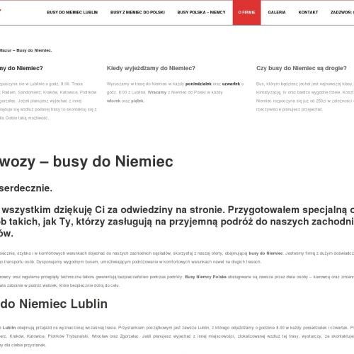 Przewozy osobowe do niemiec w Bełchatowie