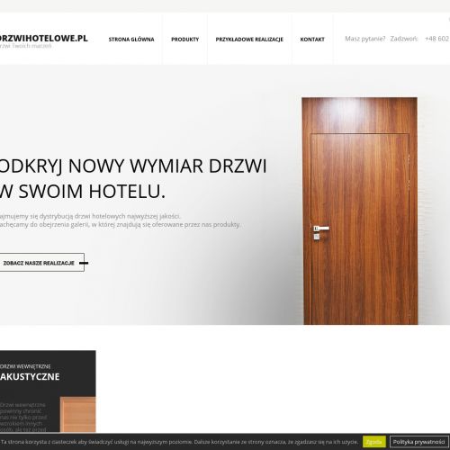 Drzwi dwuskrzydłowe dla hotelu