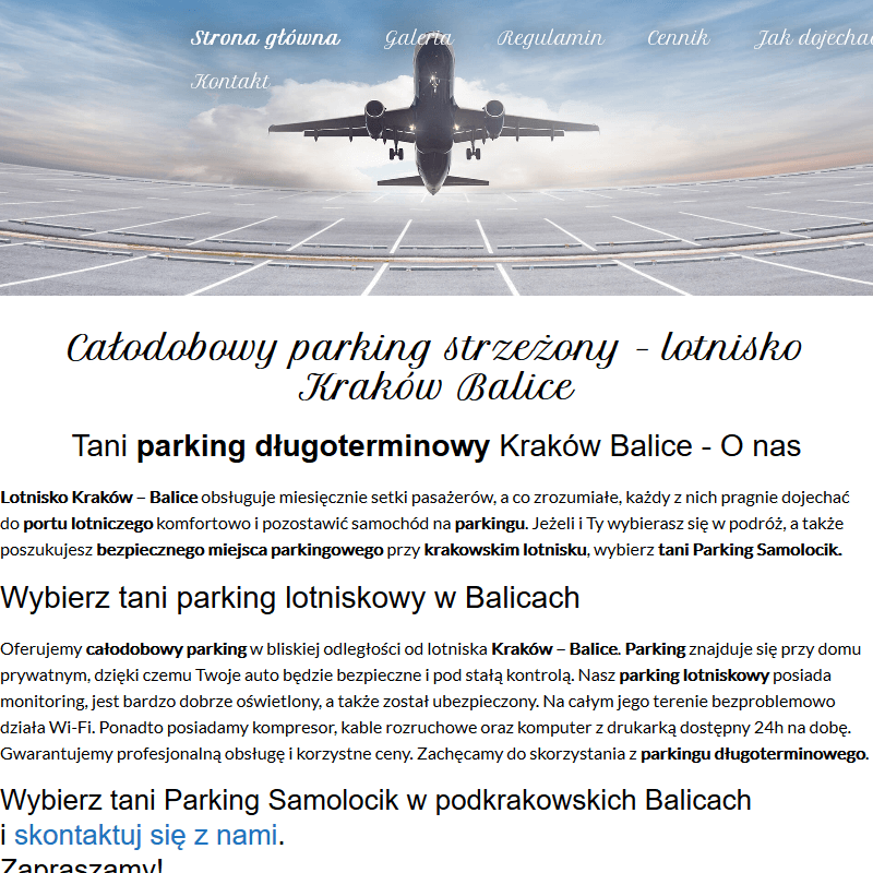 Balice parking całodobowy