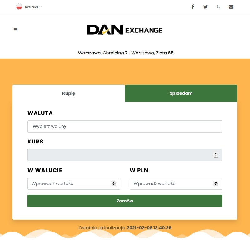 Kantor waluty w Warszawie