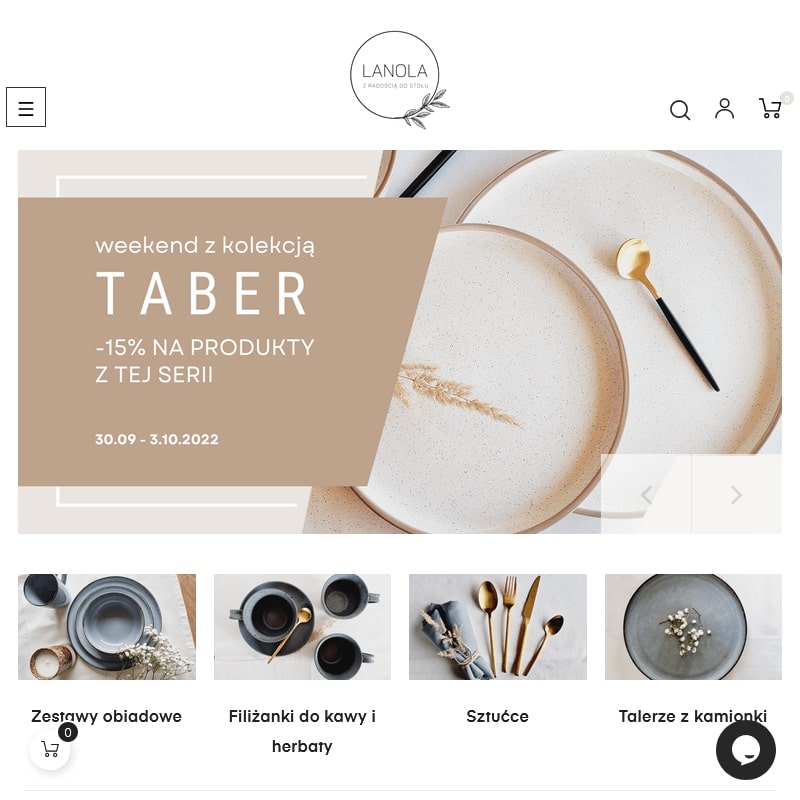 Zestaw obiadowy z kamionki