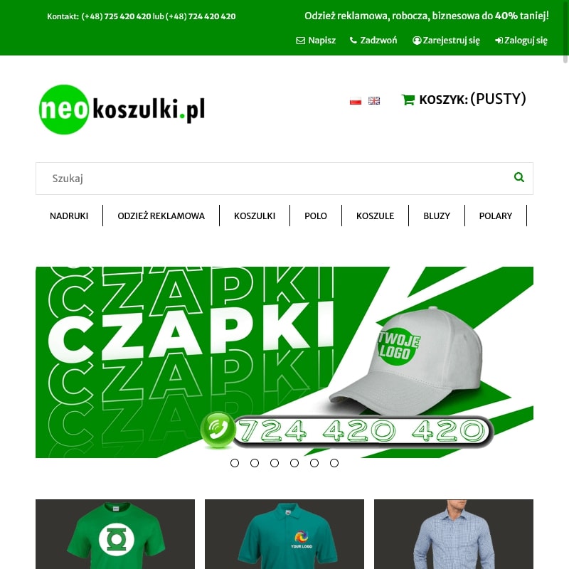 Koszule firmowe z nadrukiem - Warszawa