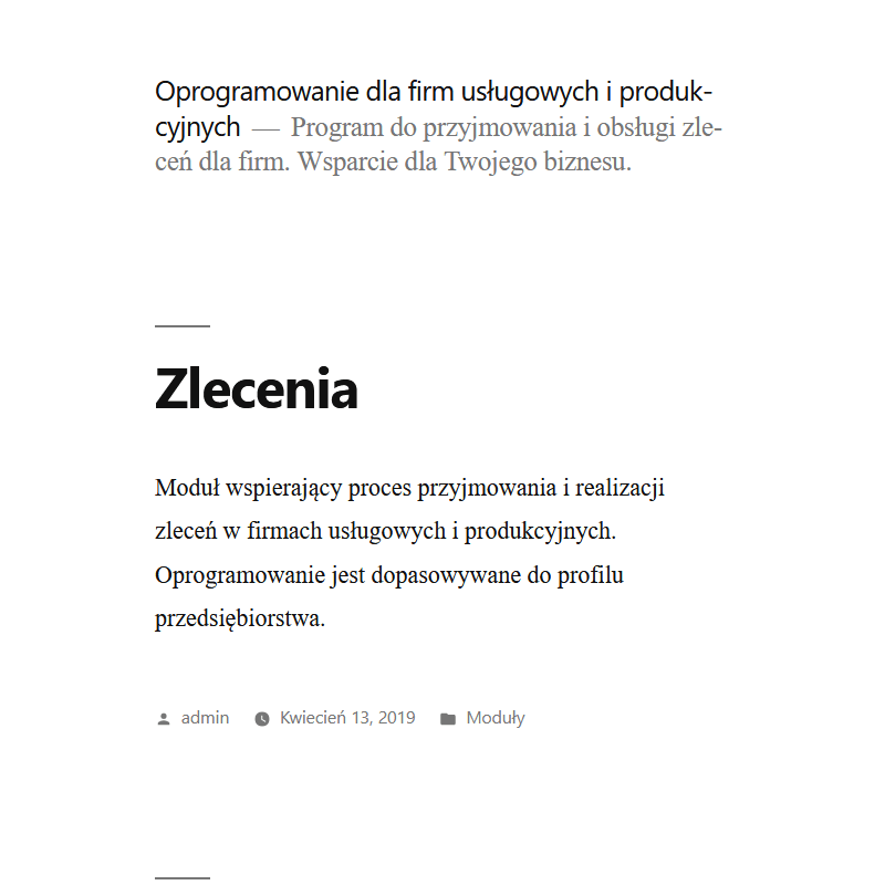 Program do składania zleceń