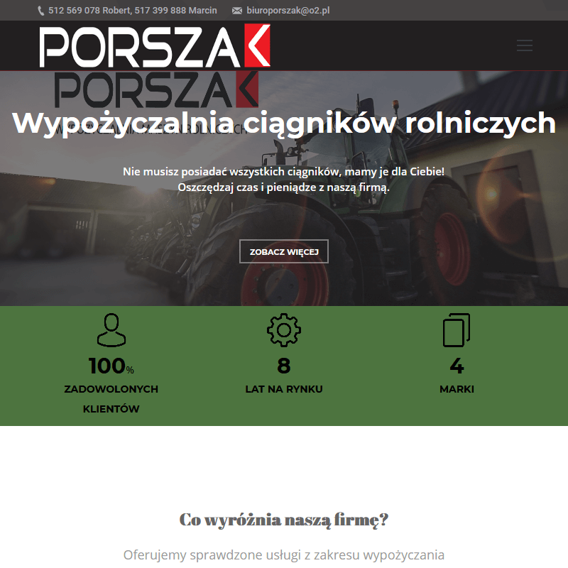 Wynajem ciągnika rolniczego cennik