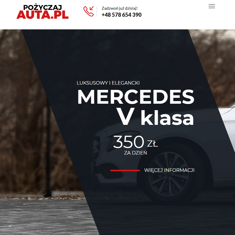 Wypożyczalnia mercedes v klasa - Oleśnica